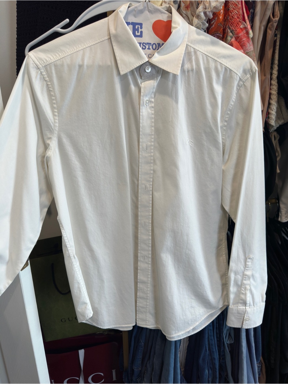 Men's Burberry Classic White Button-Down Shirt